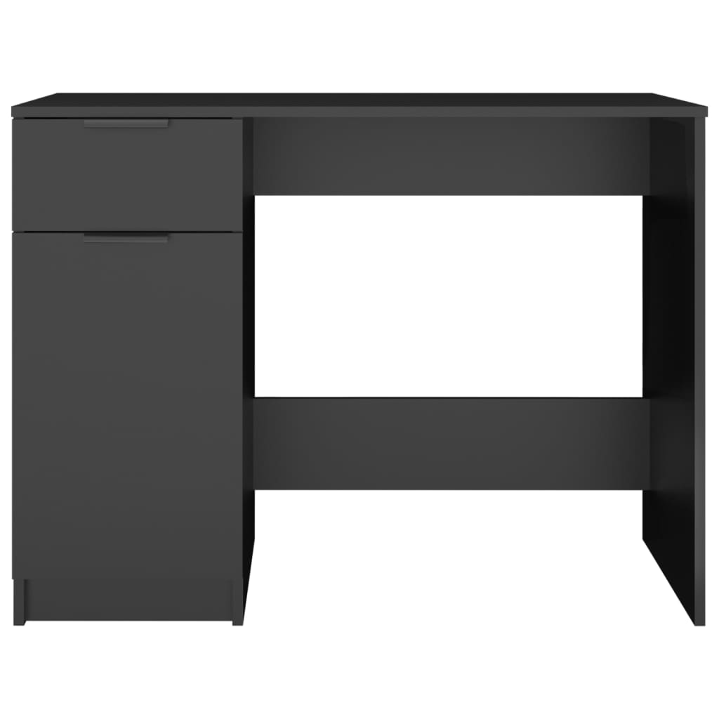 vidaXL Desk Black 100x50x75 cm Engineered Wood