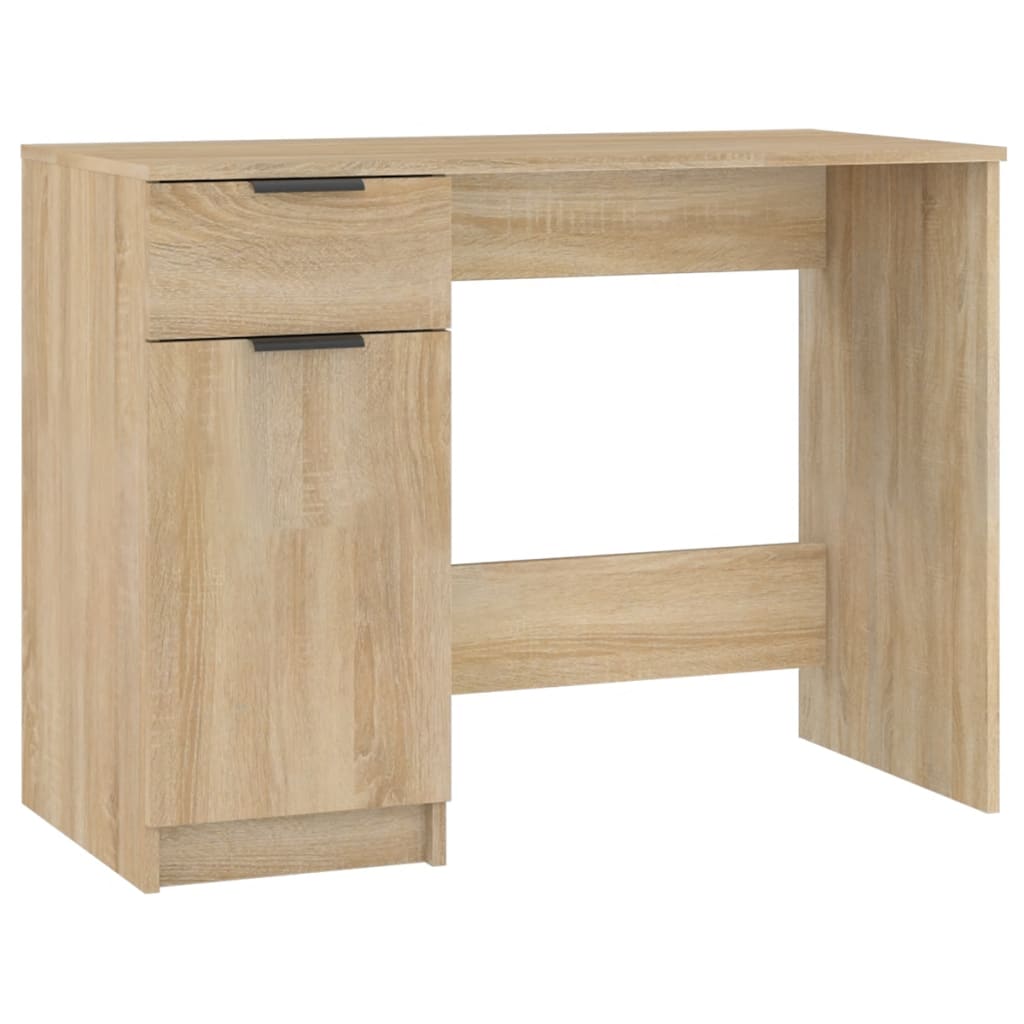 vidaXL Desk Sonoma Oak 100x50x75 cm Engineered Wood