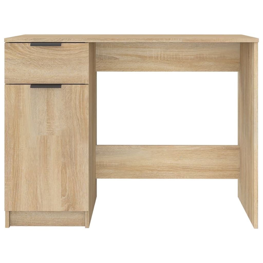 vidaXL Desk Sonoma Oak 100x50x75 cm Engineered Wood