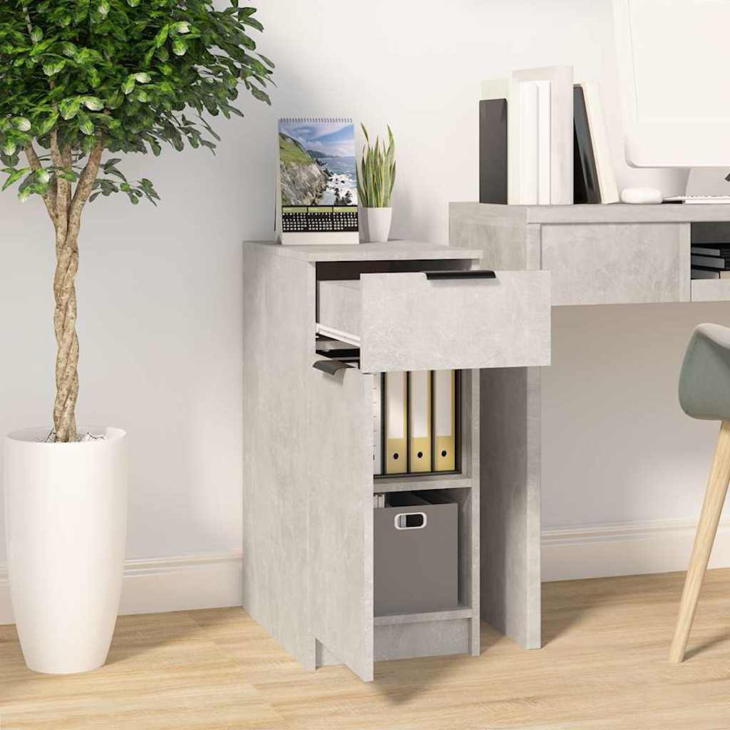 Desk Cabinet Concrete Grey 33,5x50x75 cm Engineered Wood