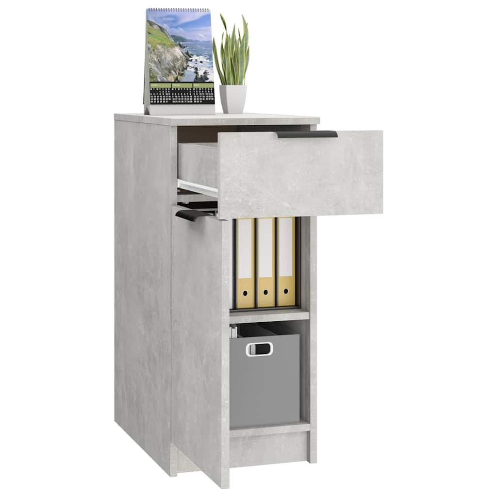 Desk Cabinet Concrete Grey 33,5x50x75 cm Engineered Wood