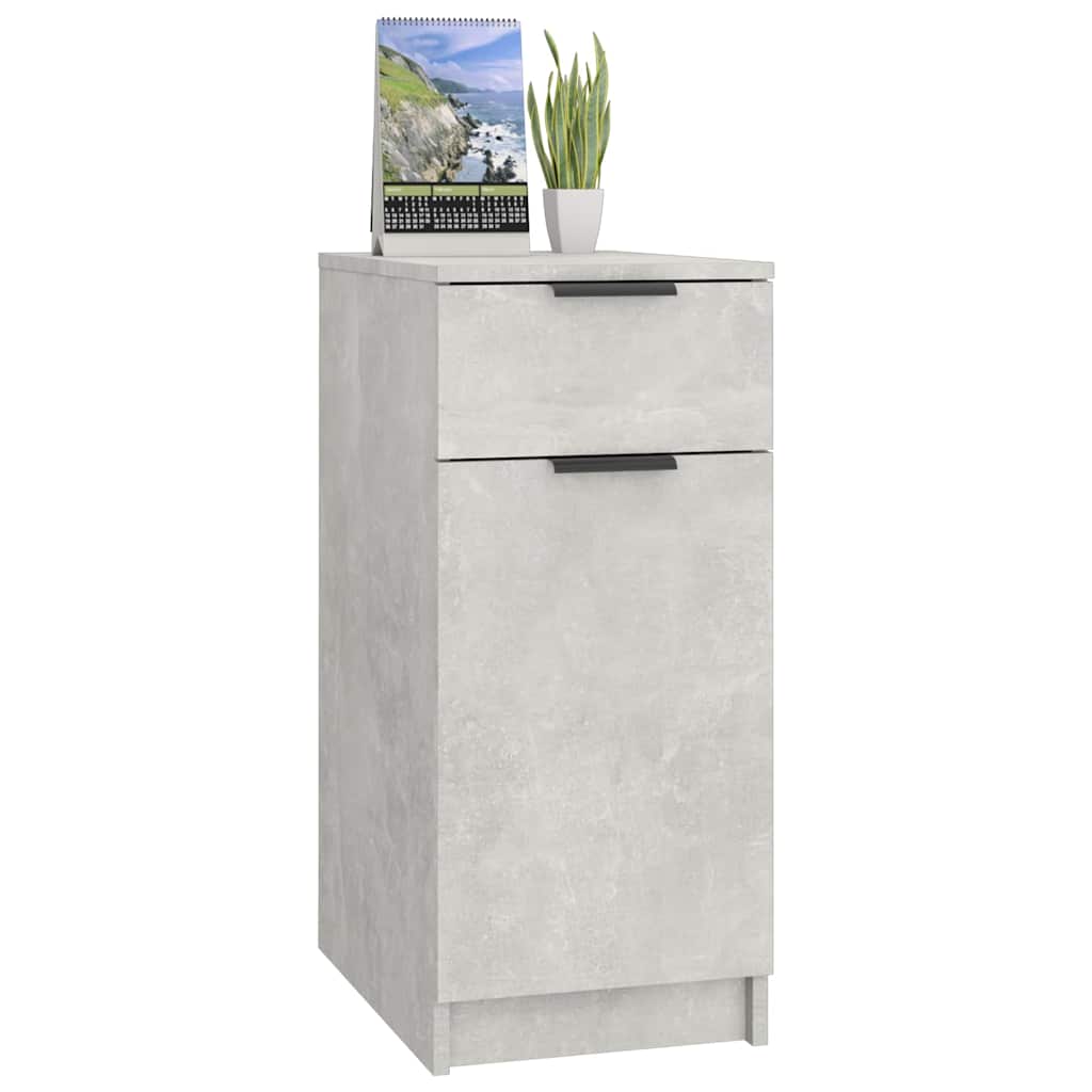 Desk Cabinet Concrete Grey 33,5x50x75 cm Engineered Wood