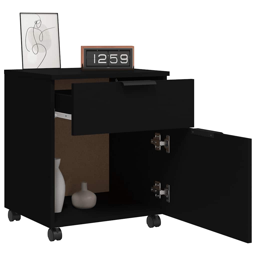 File Cabinet | Black | Engineered wood | 45x38x54 cm | File Cabinet
