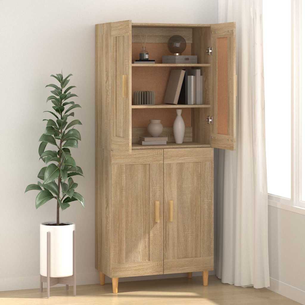 812135 vidaXL Sideboard Sonoma Oak 69,5x34x90 cm Engineered Wood