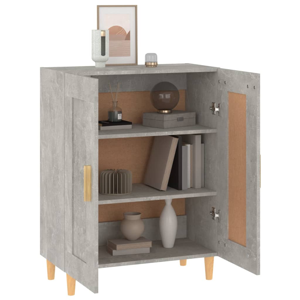 Sideboard | Concrete grey | Engineered wood, solid eucalyptus wood