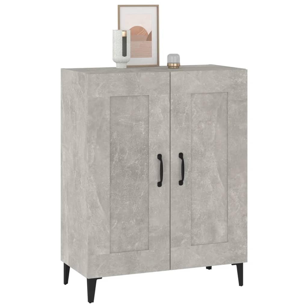 vidaXL Sideboard Concrete Grey 69.5x34x90 cm Engineered Wood