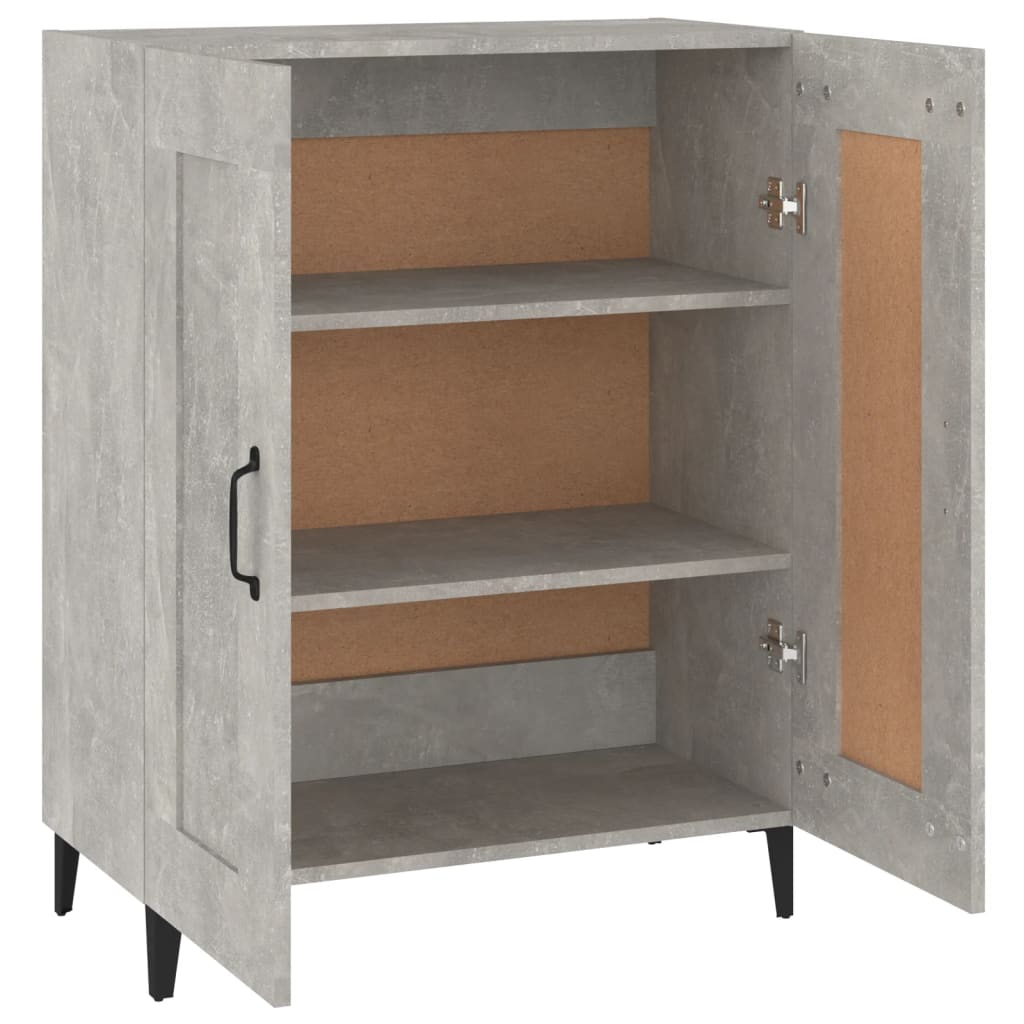 vidaXL Sideboard Concrete Grey 69.5x34x90 cm Engineered Wood