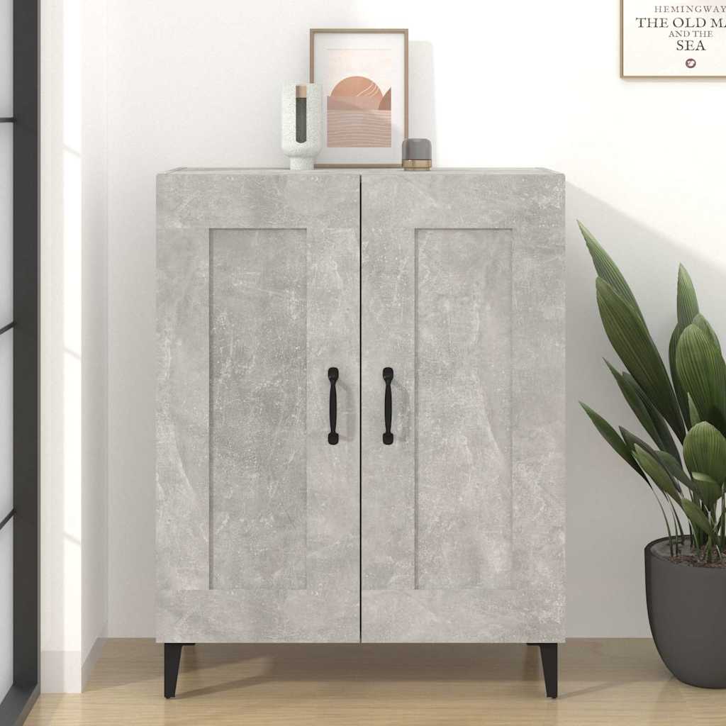 812145 vidaXL Sideboard Concrete Grey 69,5x34x90 cm Engineered Wood