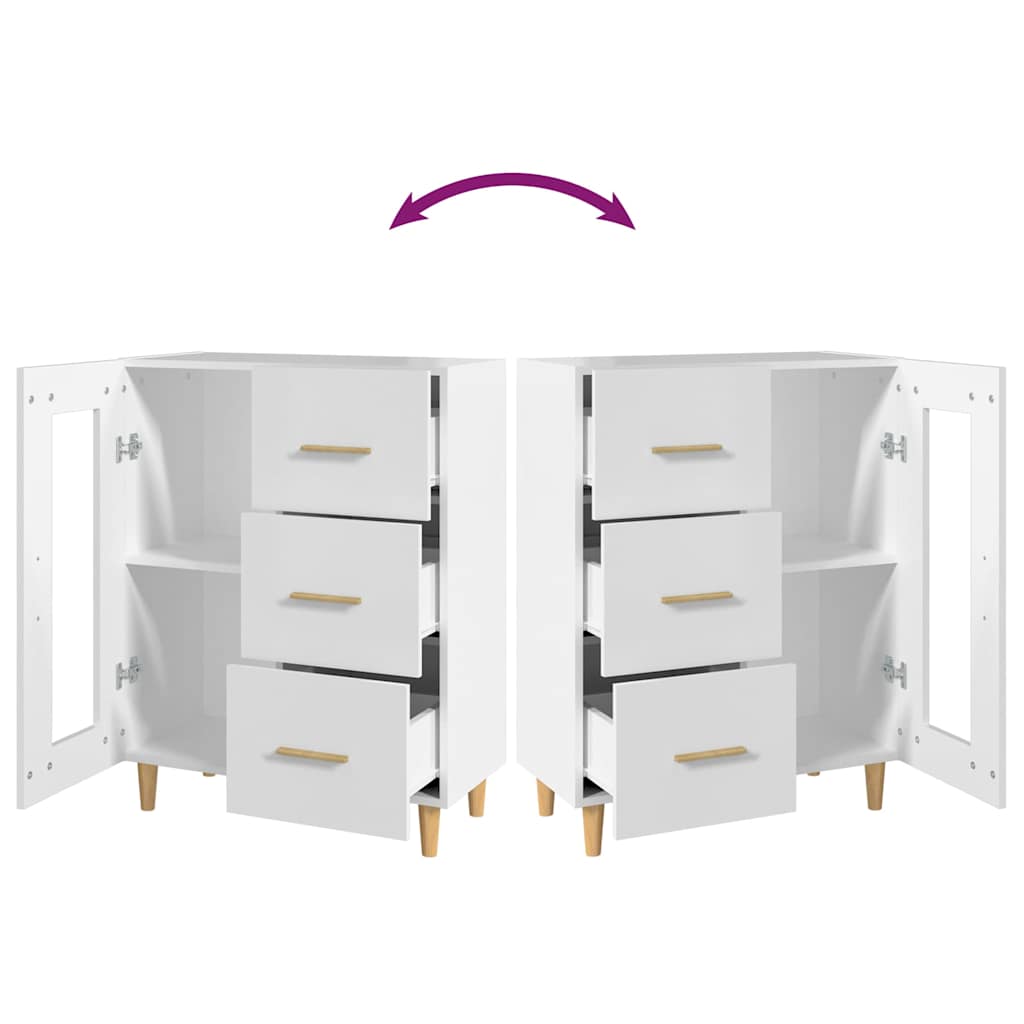 Sideboard White 69,5x34x90 cm Engineered Wood