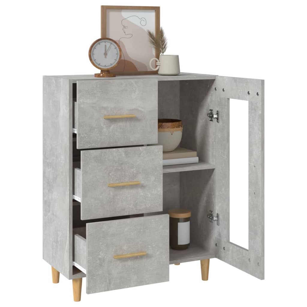 Sideboard Concrete Grey 69,5x34x90 cm Engineered Wood