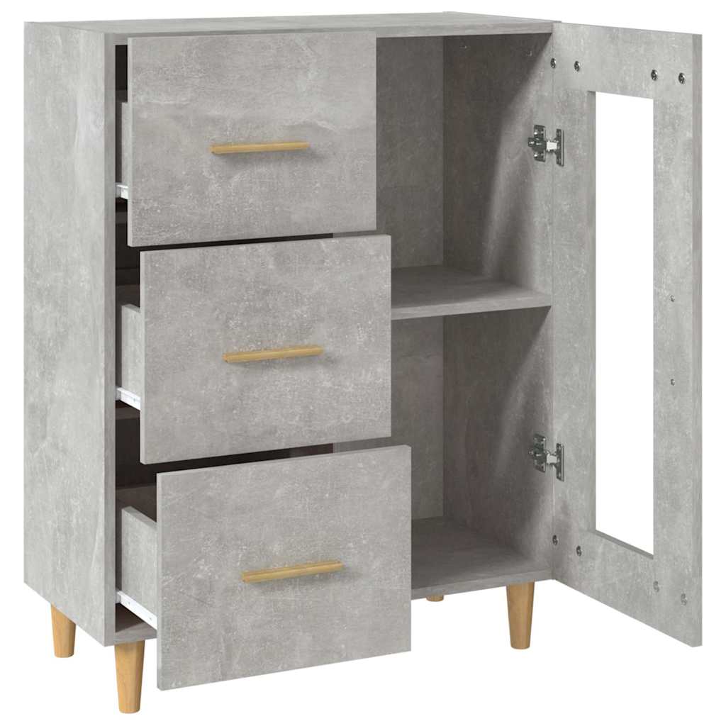 Sideboard Concrete Grey 69,5x34x90 cm Engineered Wood