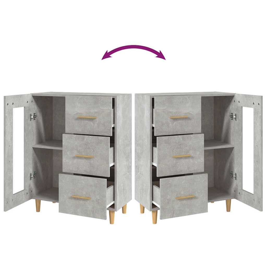 Sideboard Concrete Grey 69,5x34x90 cm Engineered Wood