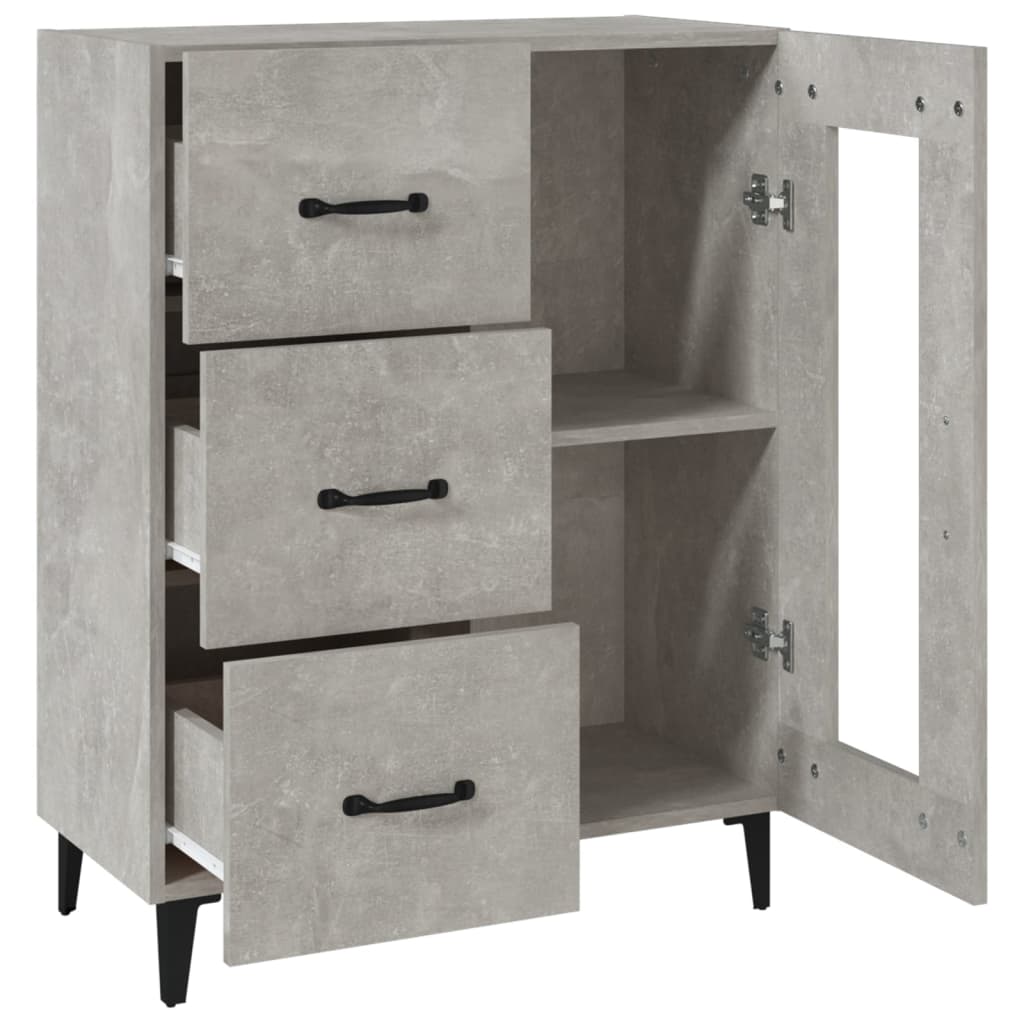 Sideboard Concrete Grey 69.5x34x90 cm Engineered Wood
