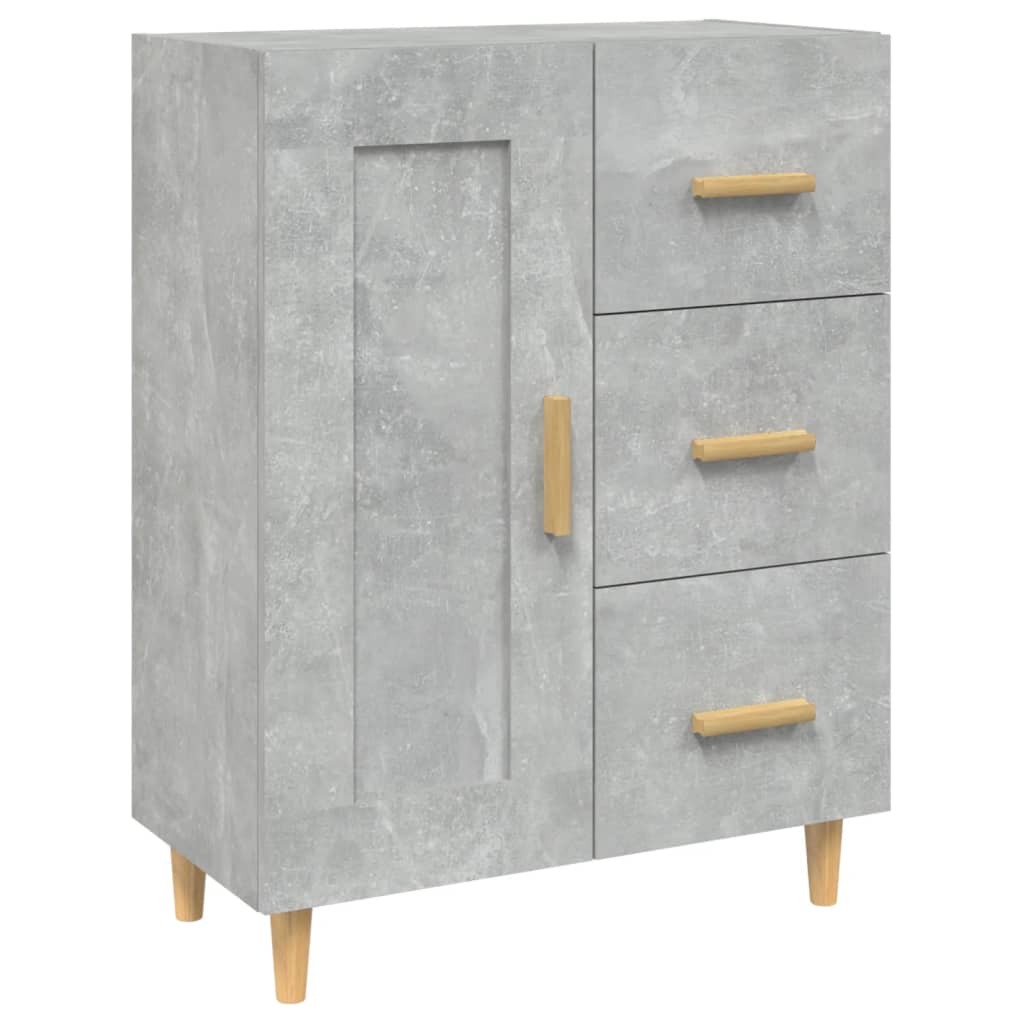 vidaXL Sideboard Concrete Grey 69.5x34x90 cm Engineered Wood