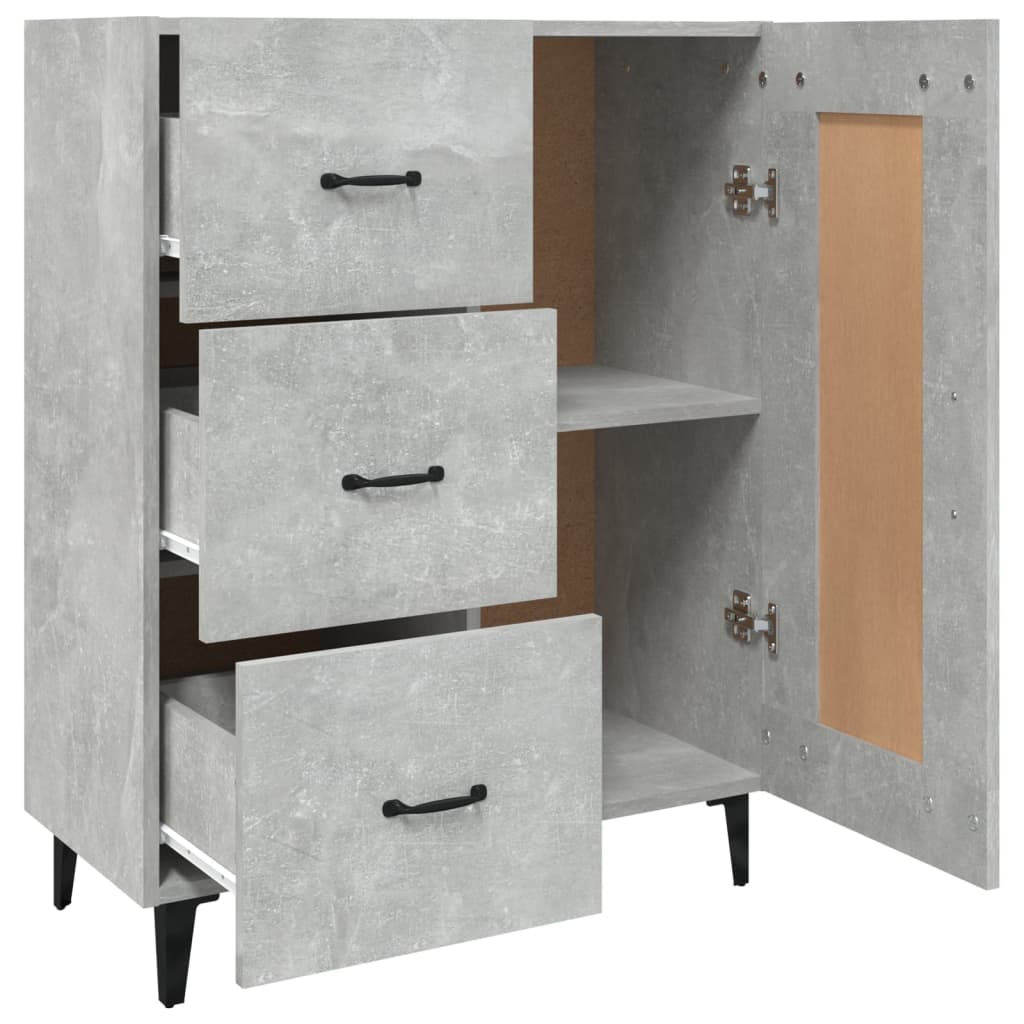 Sideboard Concrete Grey 69.5x34x90 cm Engineered Wood
