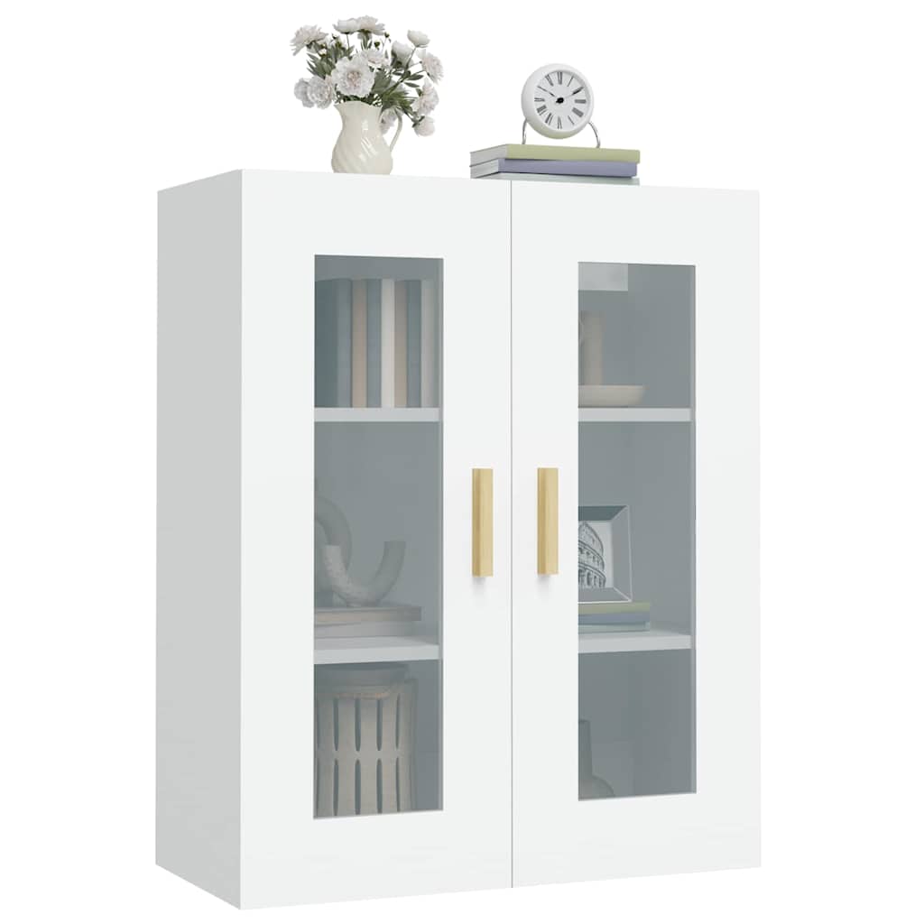Hanging Wall Cabinet White 69,5x34x90 cm