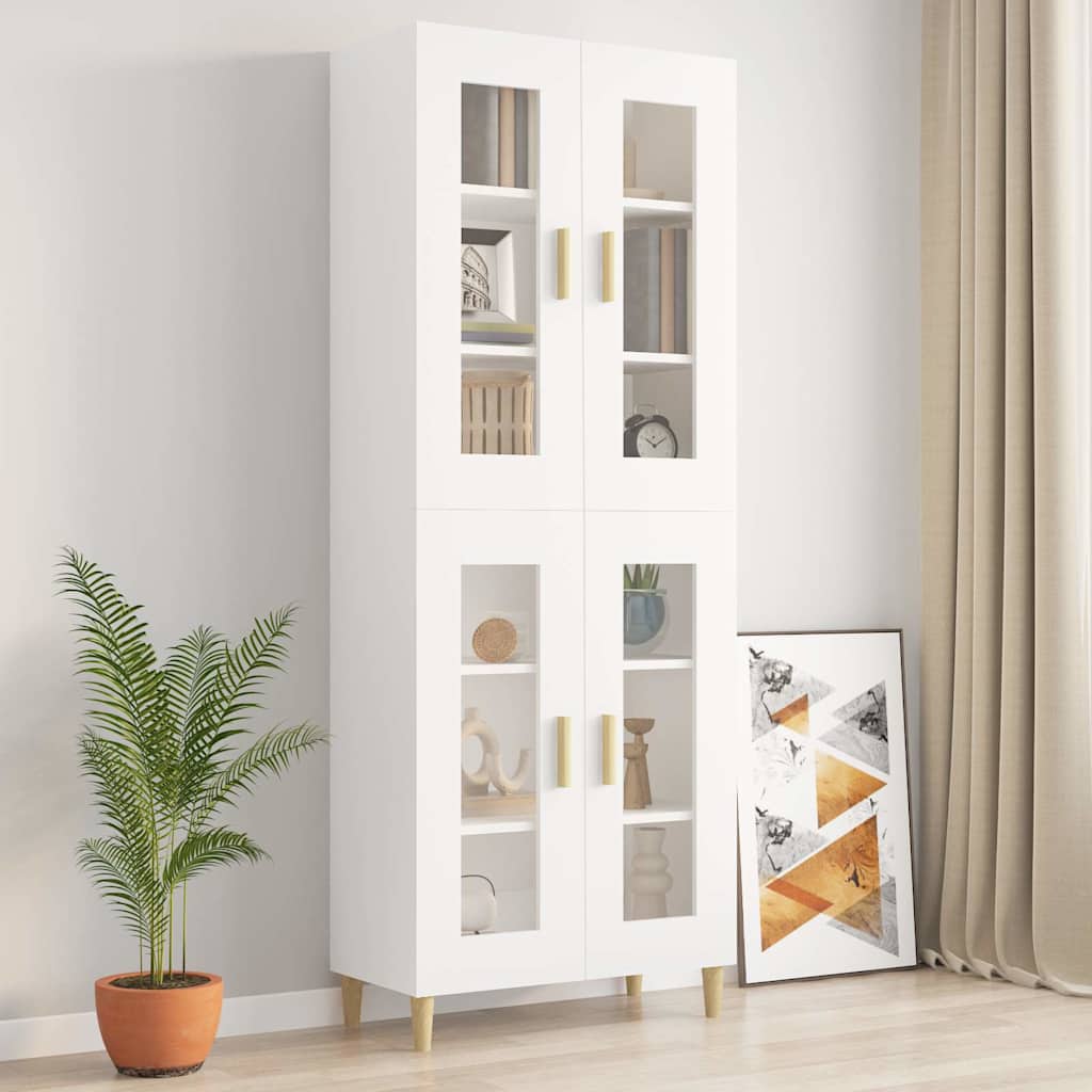 Hanging Wall Cabinet White 69,5x34x90 cm