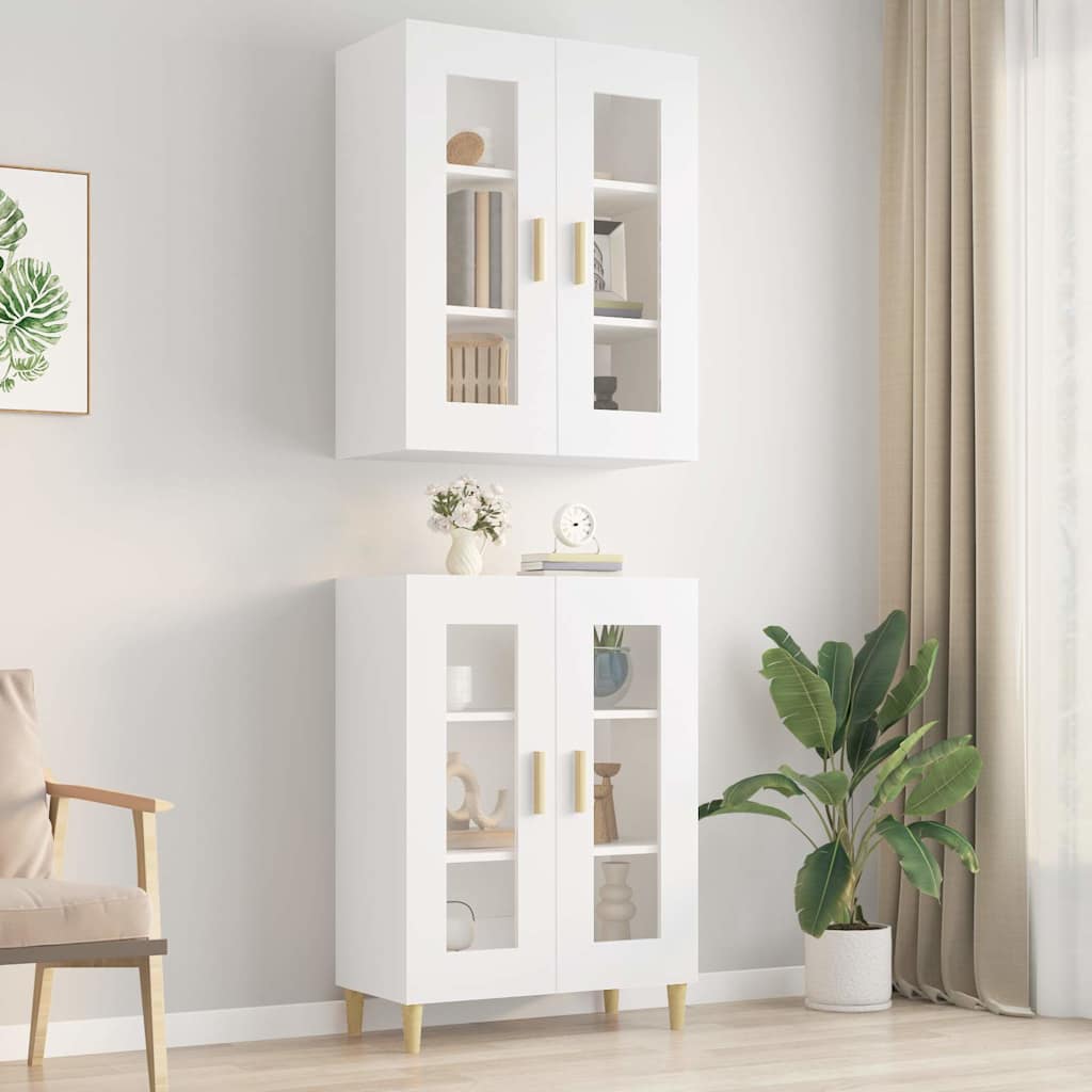 Hanging Wall Cabinet White 69,5x34x90 cm