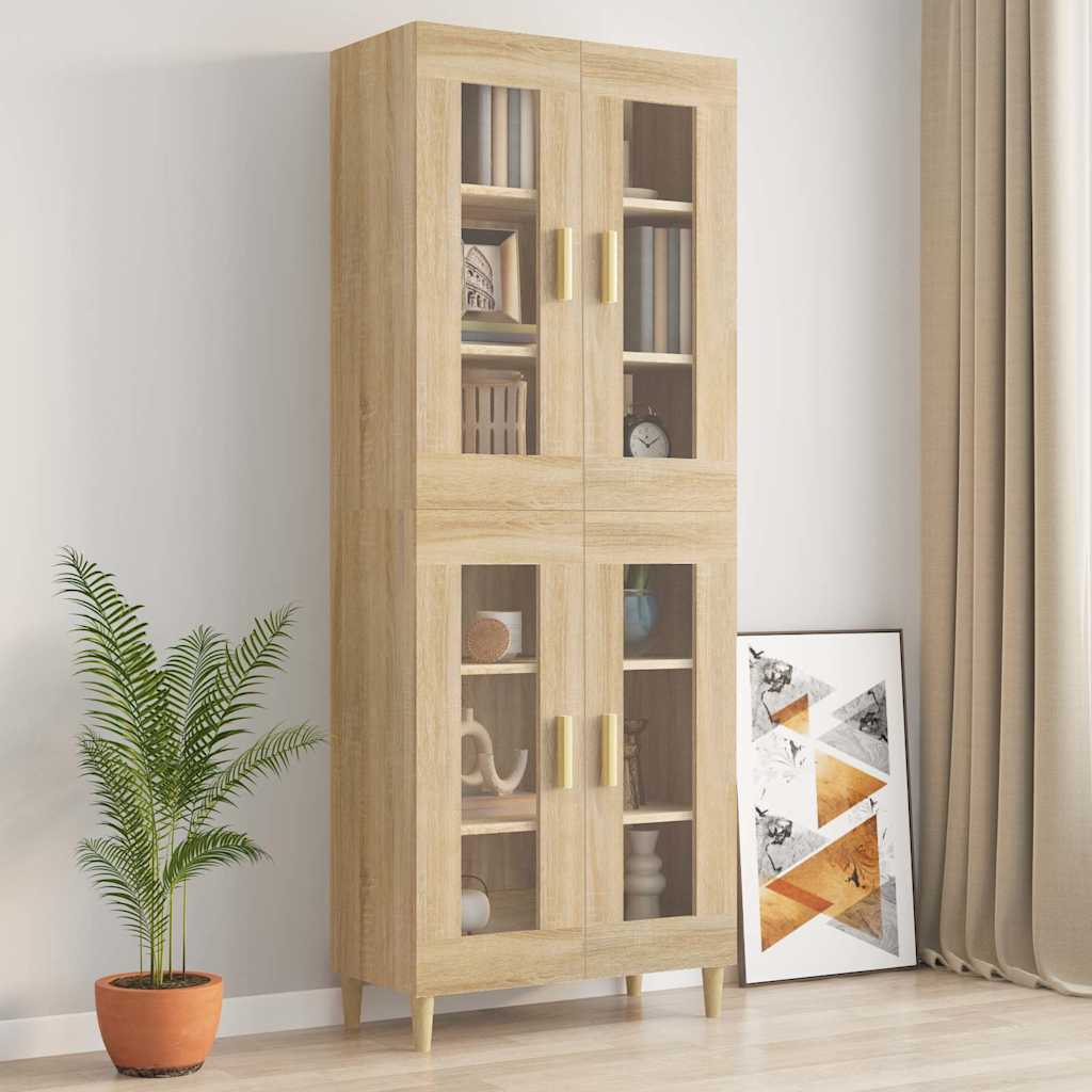 Hanging Wall Cabinet Sonoma Oak 69,5x34x90 cm