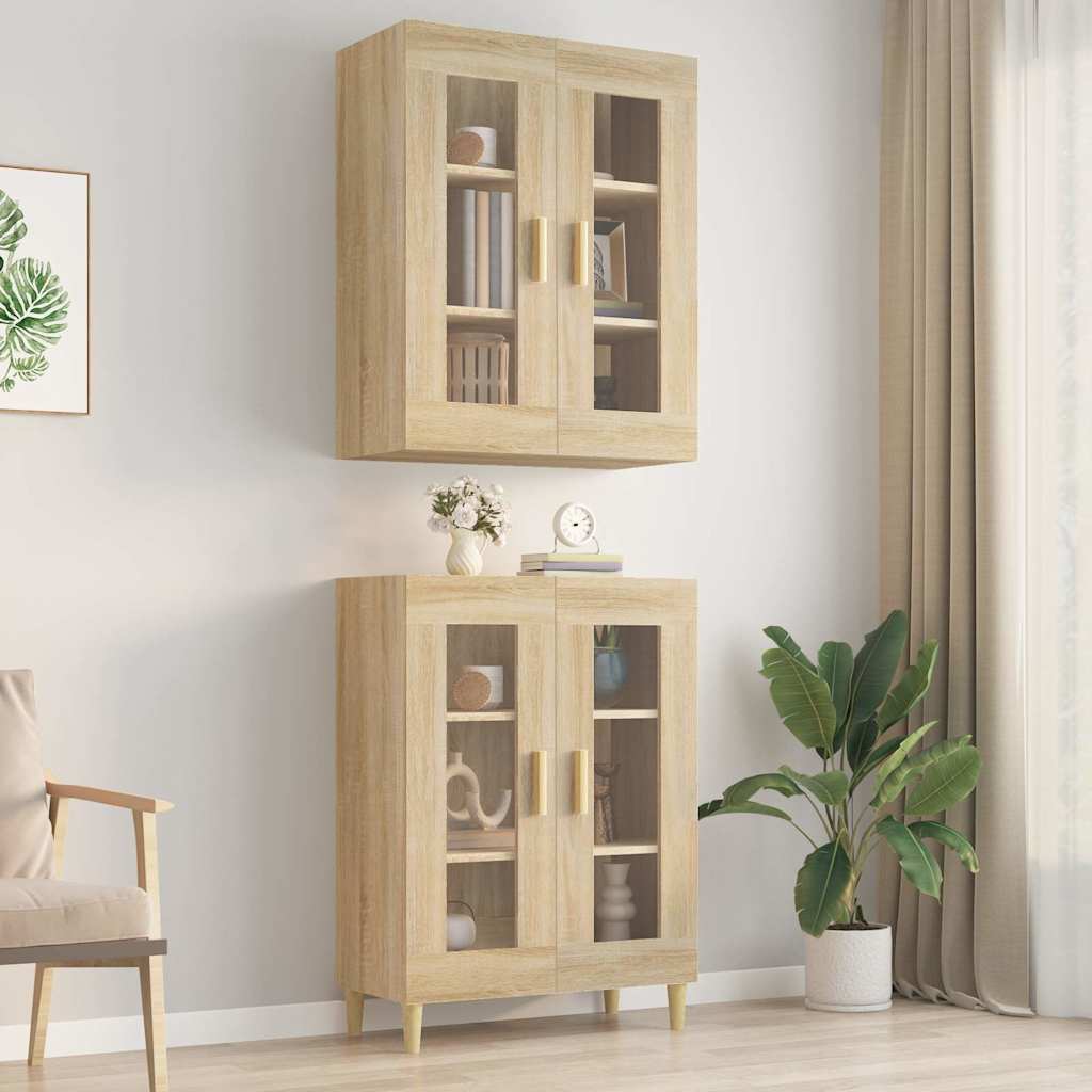Hanging Wall Cabinet Sonoma Oak 69,5x34x90 cm