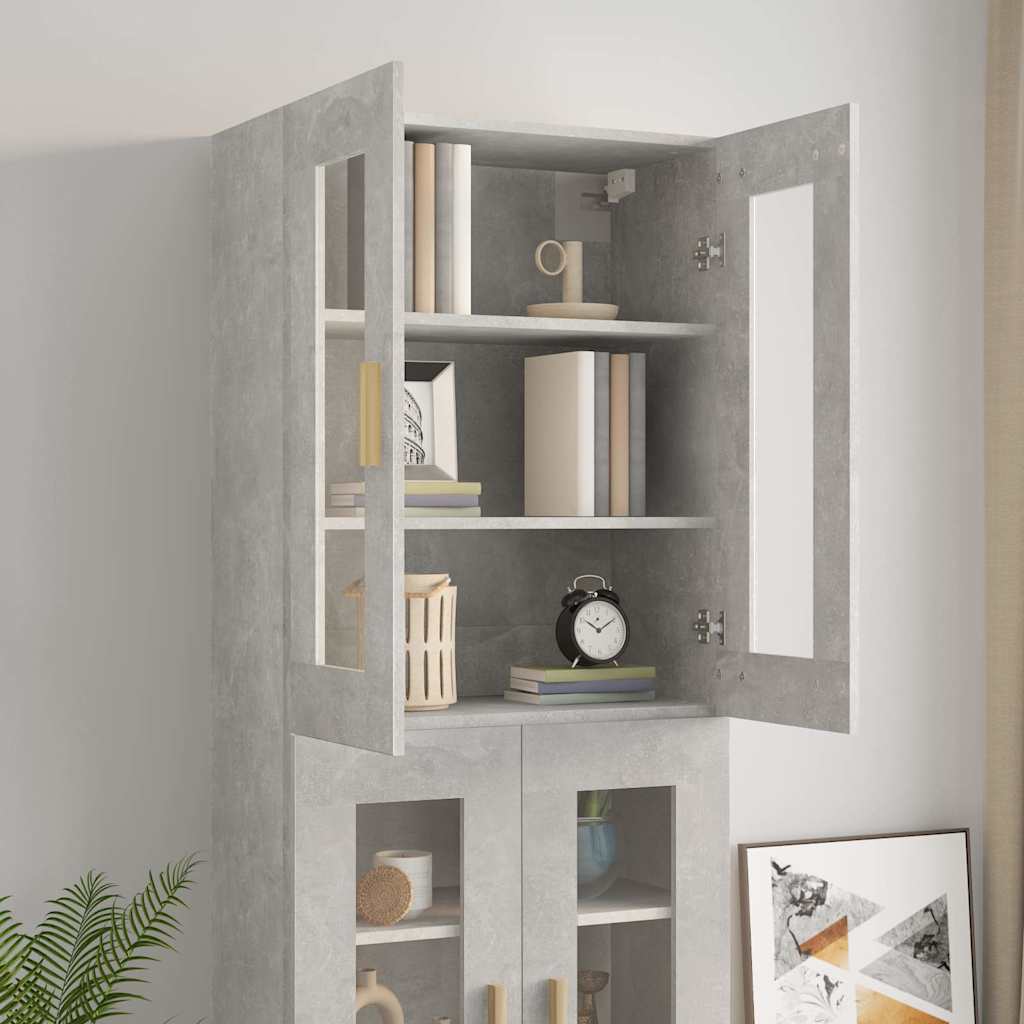 Hanging Wall Cabinet Concrete Grey 69,5x34x90 cm