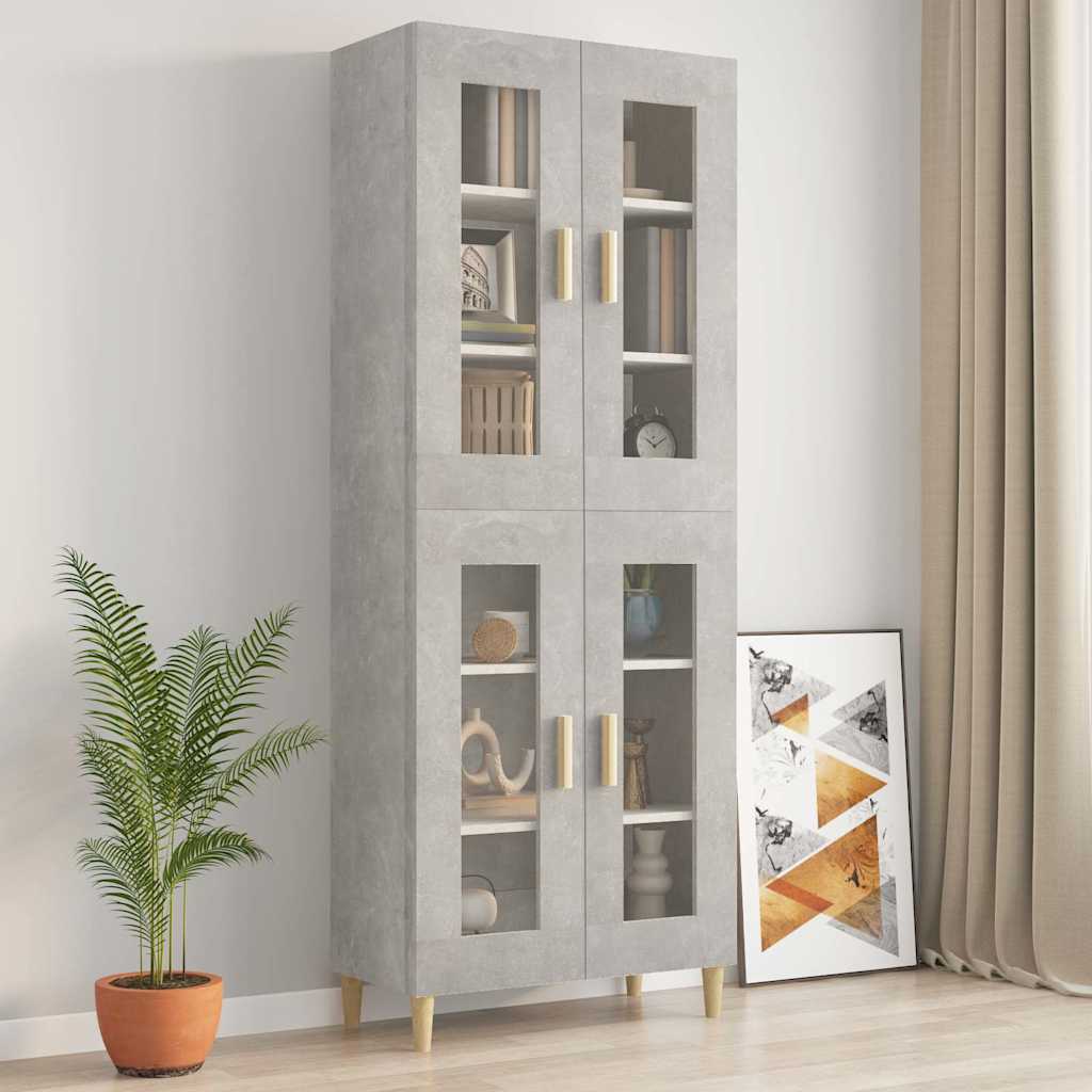 Hanging Wall Cabinet Concrete Grey 69,5x34x90 cm