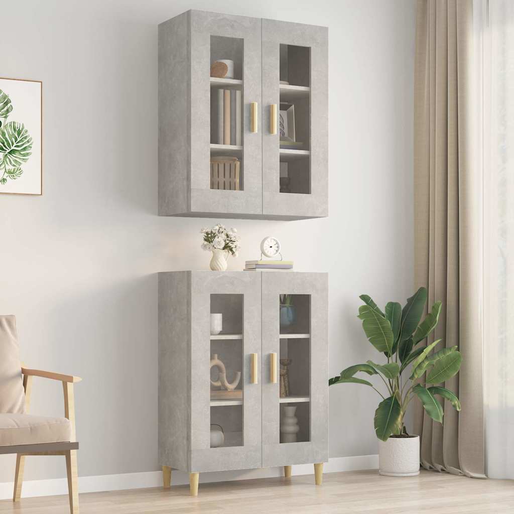Hanging Wall Cabinet Concrete Grey 69,5x34x90 cm