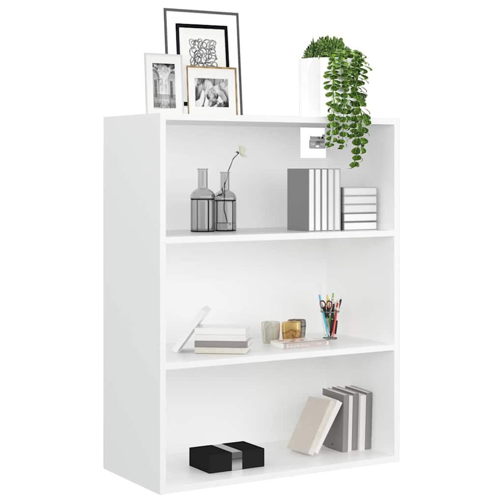 Hanging Wall Cabinet White 69,5x32,5x90 cm
