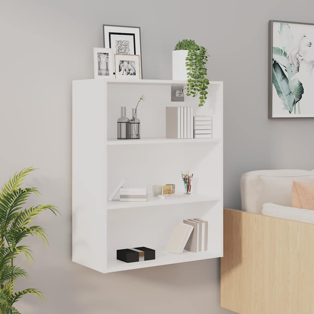 Hanging Wall Cabinet White 69,5x32,5x90 cm