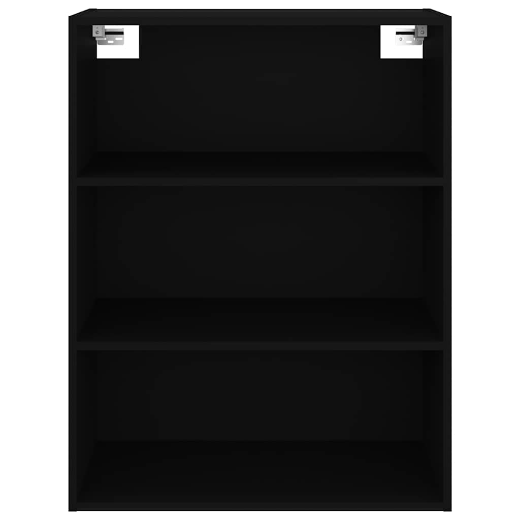 812313 vidaXL Hanging Wall Cabinet Black 69,5x32,5x90 cm