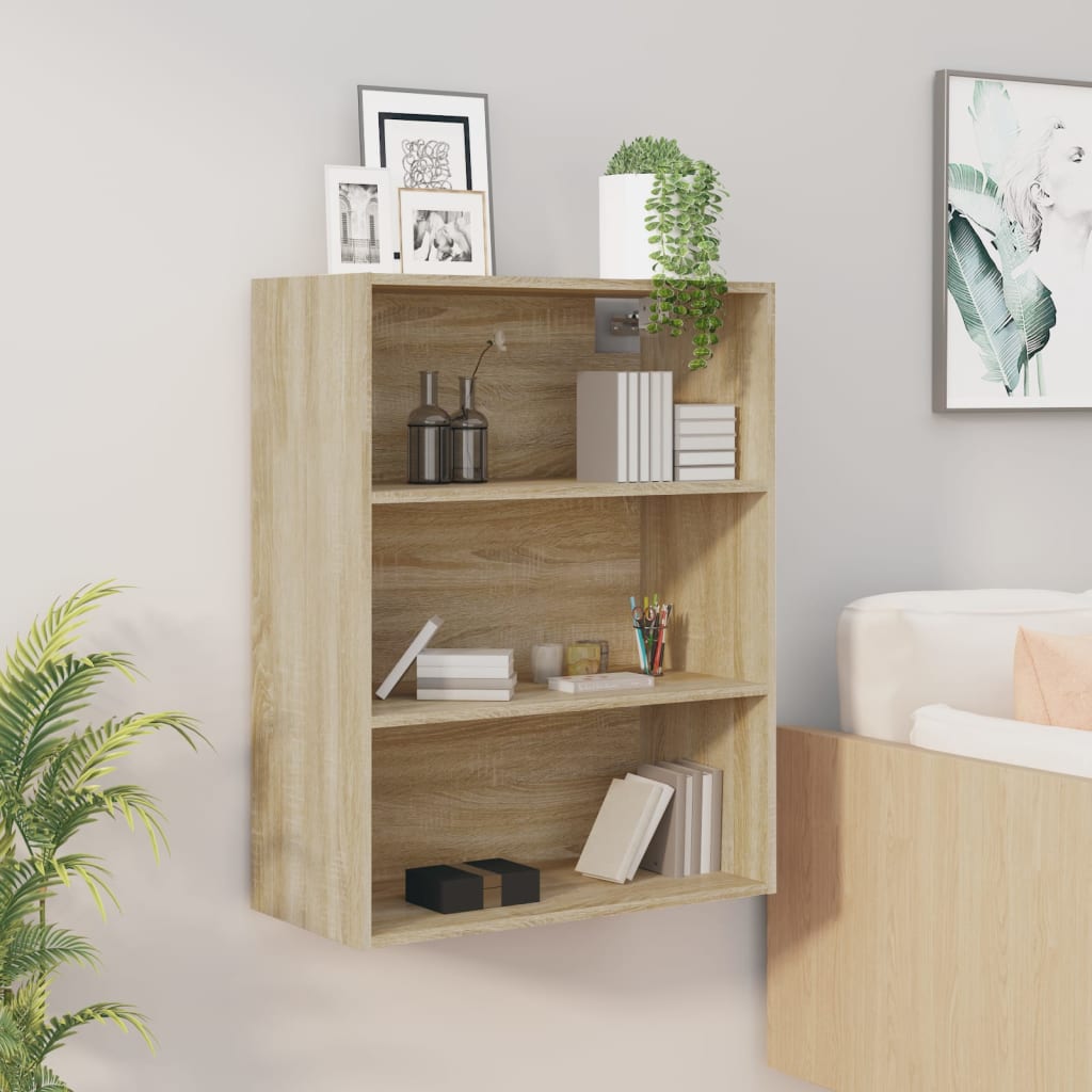 vidaXL Hanging Wall Cabinet Sonoma Oak 69.5x32.5x90 cm