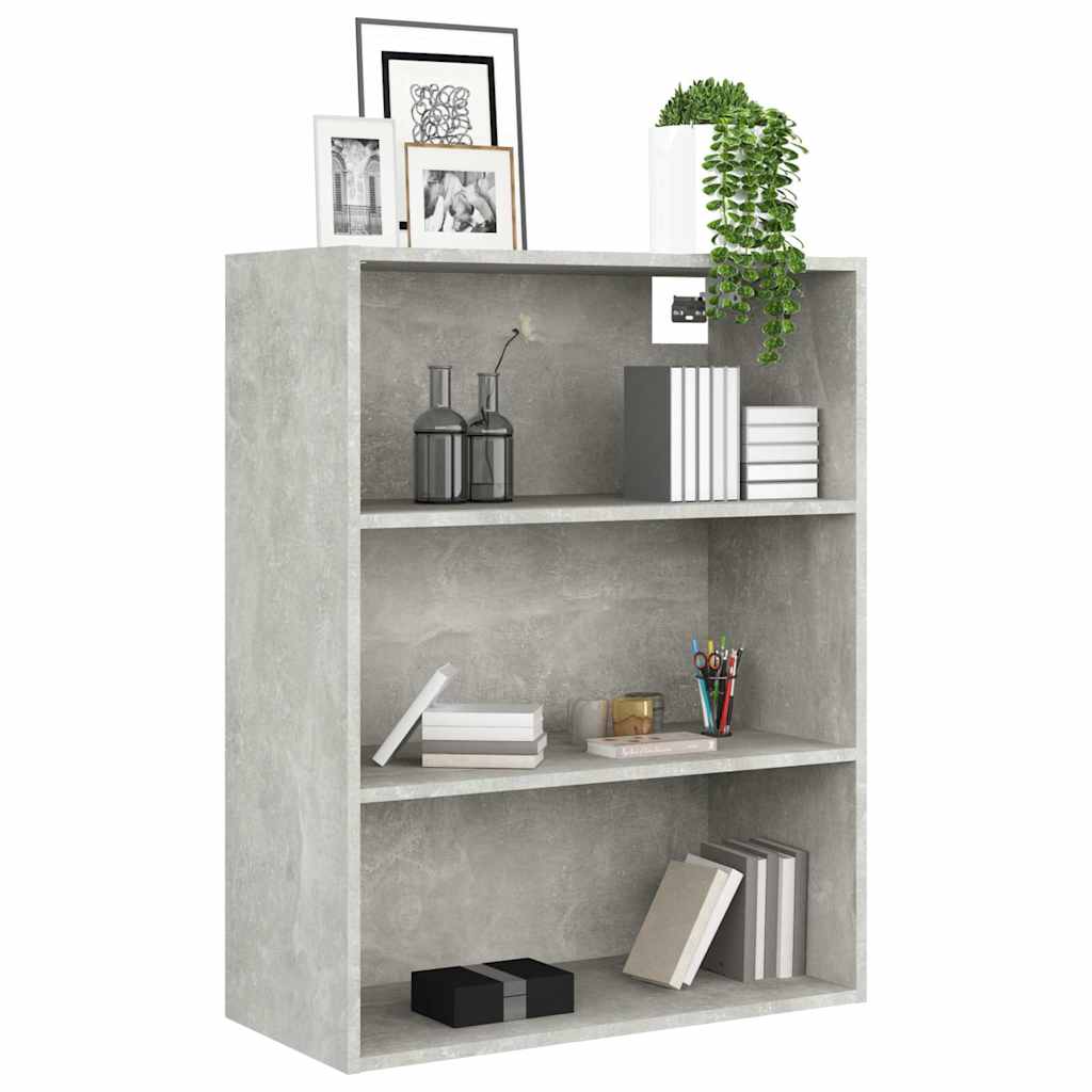 812316 vidaXL Hanging Wall Cabinet Concrete Grey 69,5x32,5x90 cm