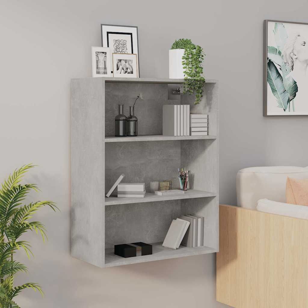 812316 vidaXL Hanging Wall Cabinet Concrete Grey 69,5x32,5x90 cm