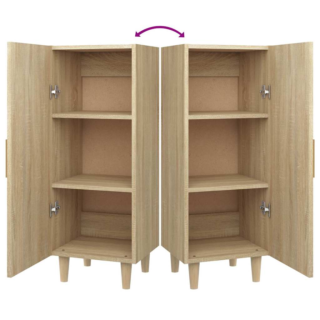 812324 vidaXL Sideboard Sonoma Oak 34,5x34x90 cm Engineered Wood