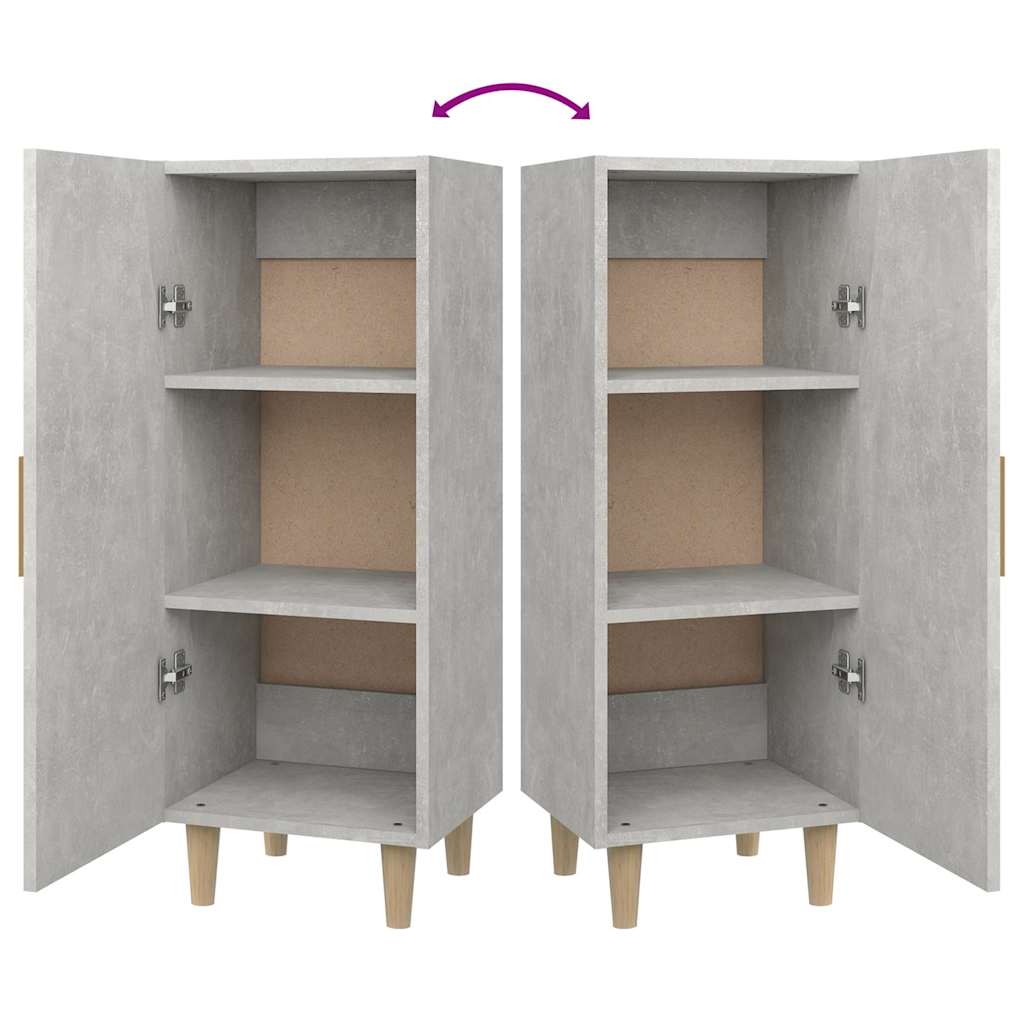 812325 vidaXL Sideboard Concrete Grey 34,5x34x90 cm Engineered Wood