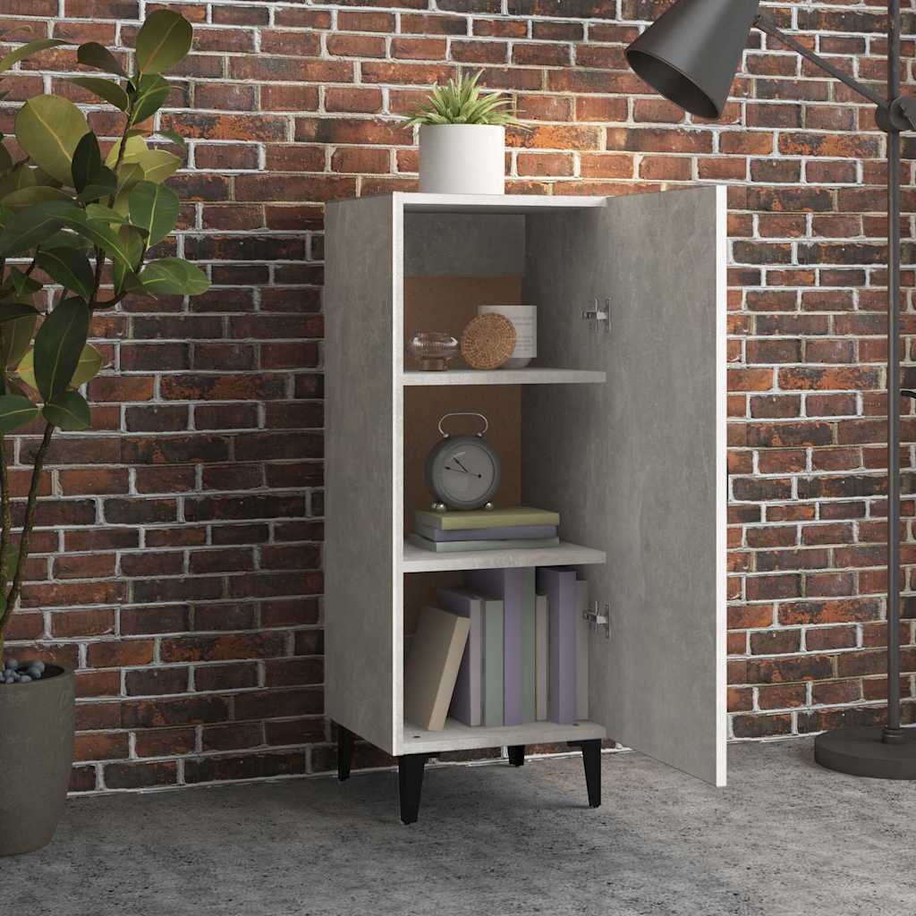 812334 vidaXL Sideboard Concrete Grey 34,5x34x90 cm Engineered Wood