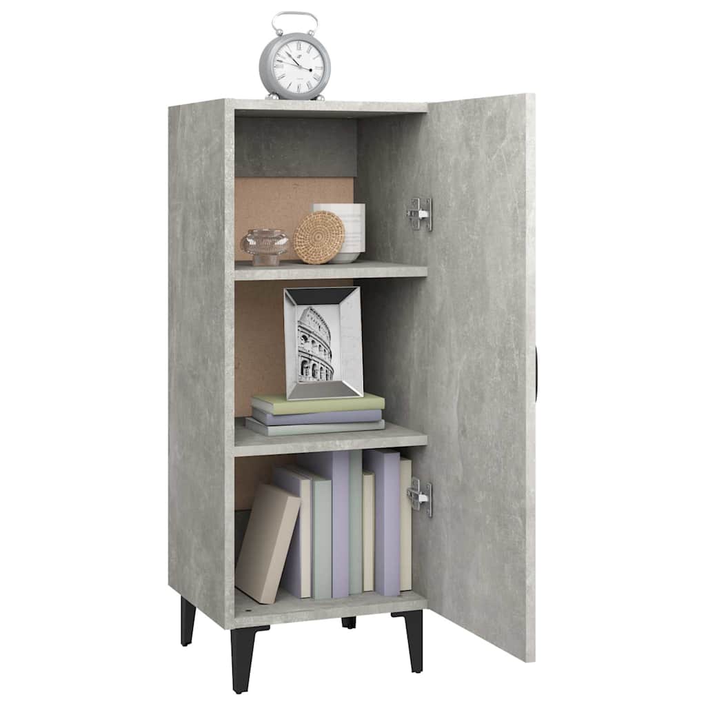 812334 vidaXL Sideboard Concrete Grey 34,5x34x90 cm Engineered Wood