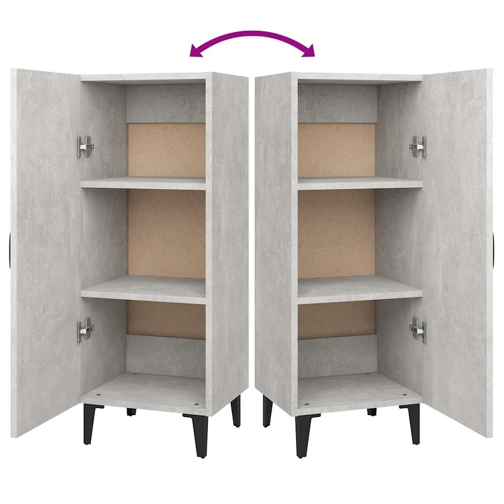 812334 vidaXL Sideboard Concrete Grey 34,5x34x90 cm Engineered Wood