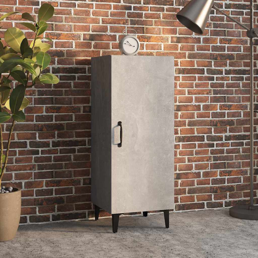 812334 vidaXL Sideboard Concrete Grey 34,5x34x90 cm Engineered Wood