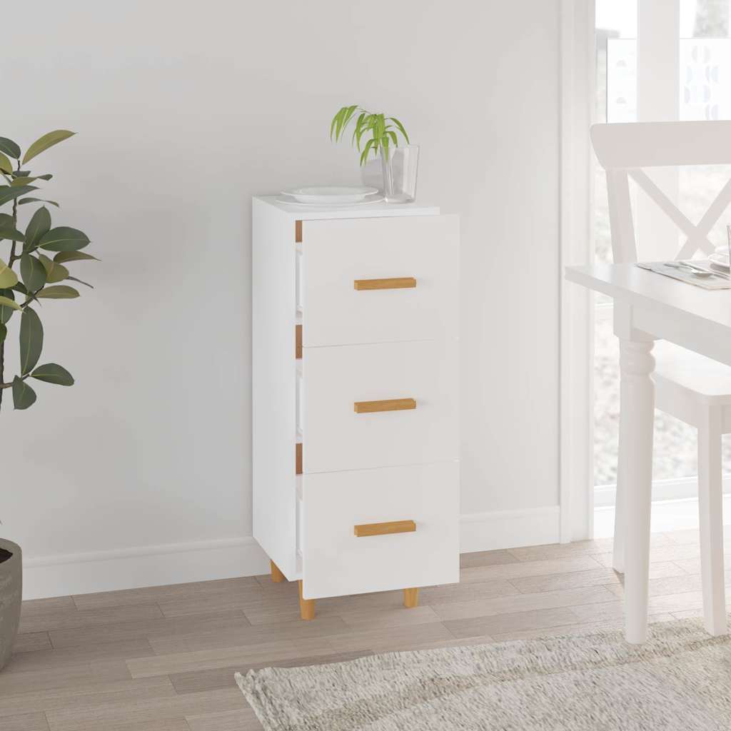 Sideboard White 34,5x34x90 cm Engineered Wood