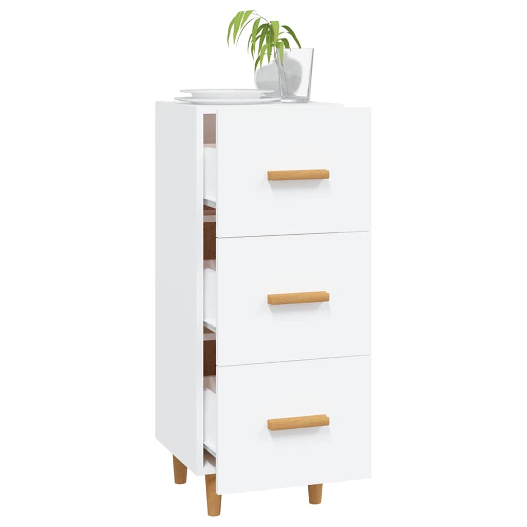 Sideboard White 34,5x34x90 cm Engineered Wood