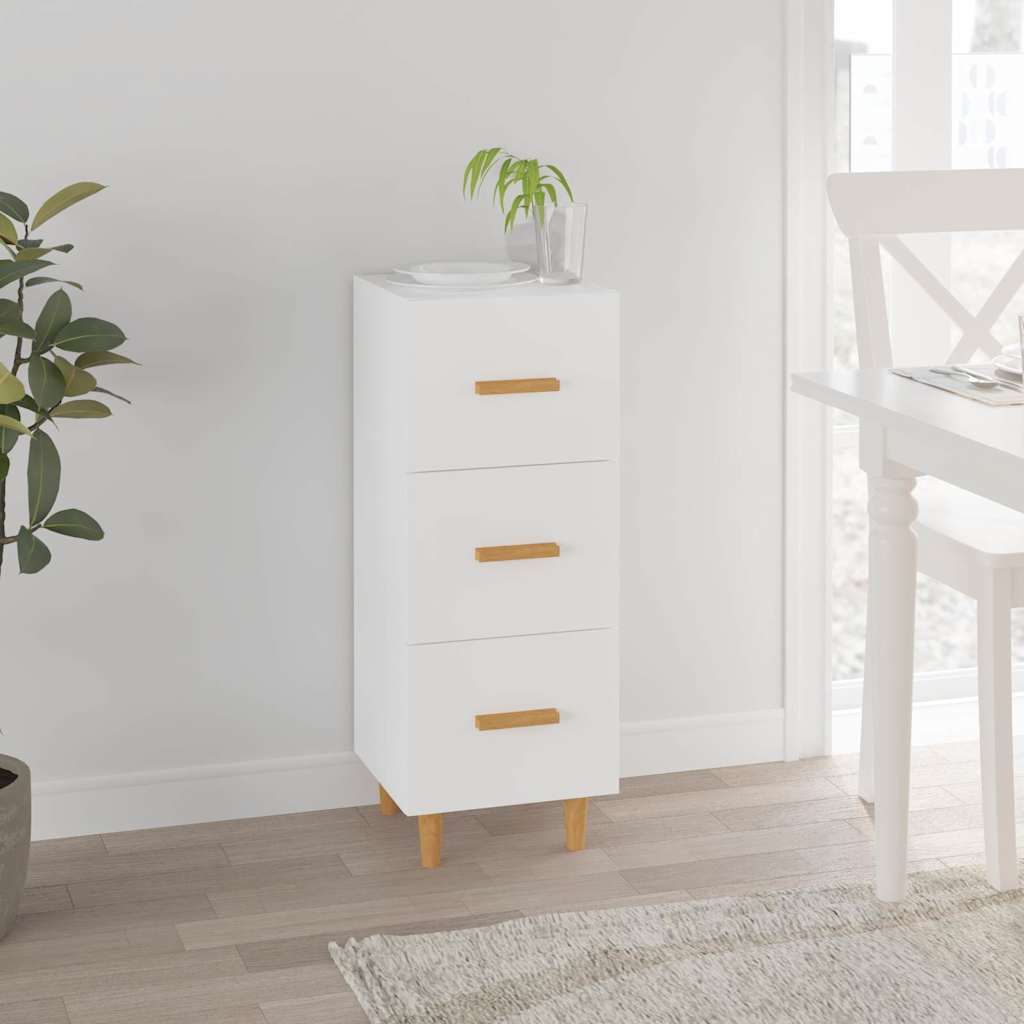 Sideboard White 34,5x34x90 cm Engineered Wood