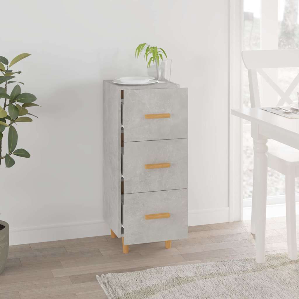 Sideboard Concrete Grey 34,5x34x90 cm Engineered Wood