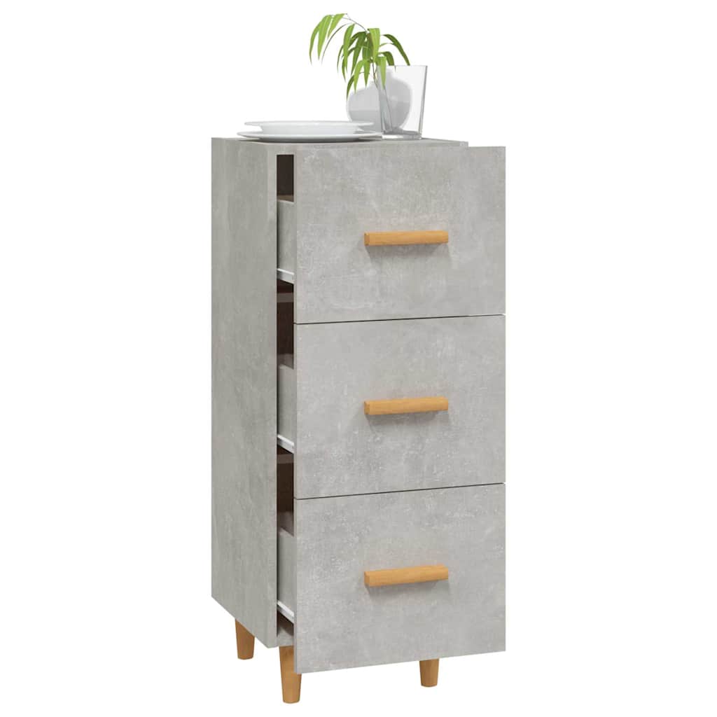 Sideboard Concrete Grey 34,5x34x90 cm Engineered Wood