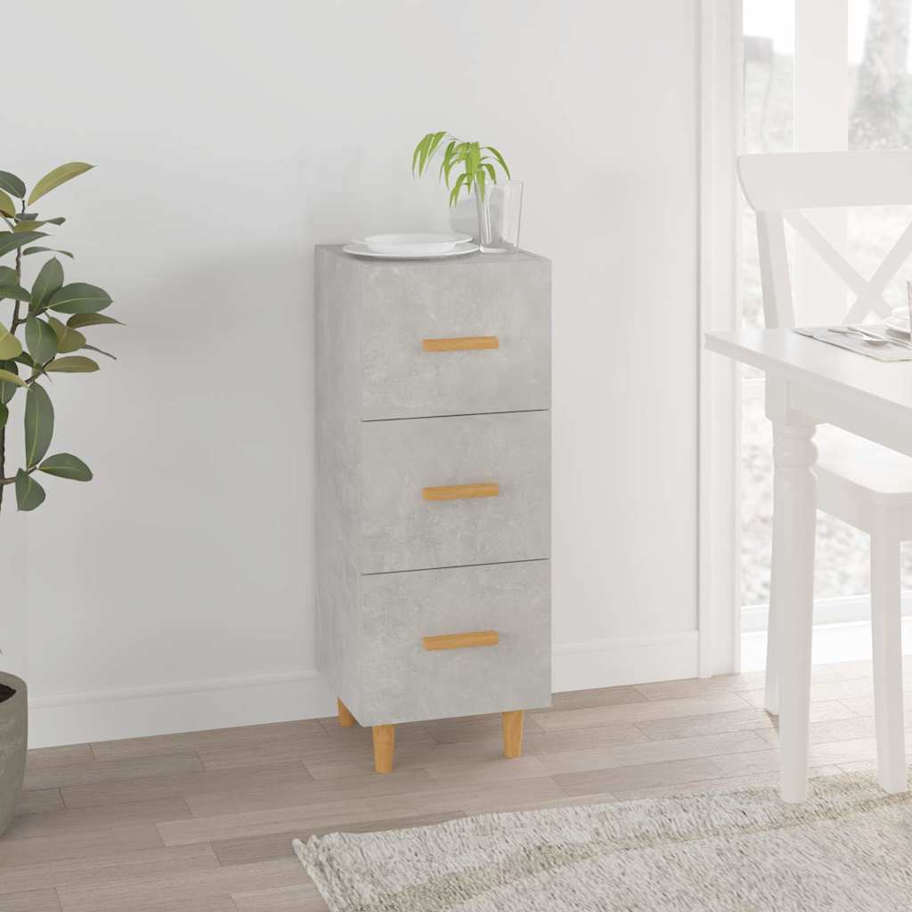 Sideboard Concrete Grey 34,5x34x90 cm Engineered Wood