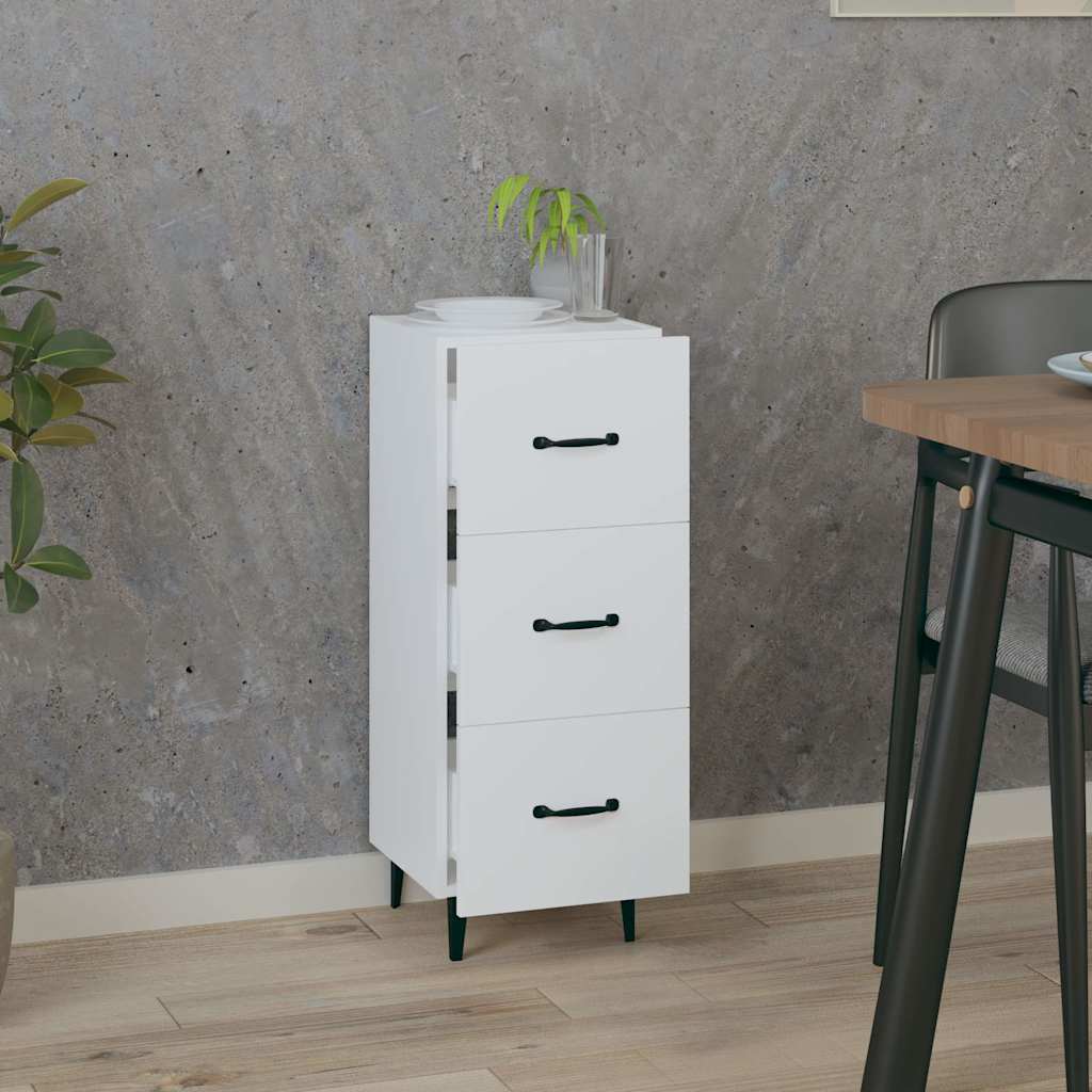 Sideboard White 34,5x34x90 cm Engineered Wood