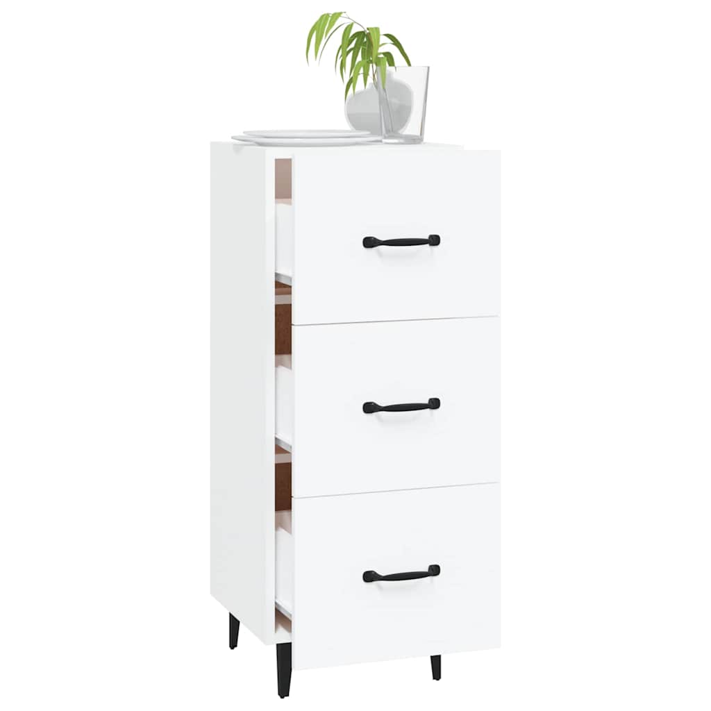 Sideboard White 34,5x34x90 cm Engineered Wood
