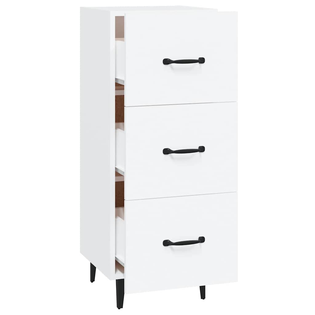 Sideboard White 34,5x34x90 cm Engineered Wood