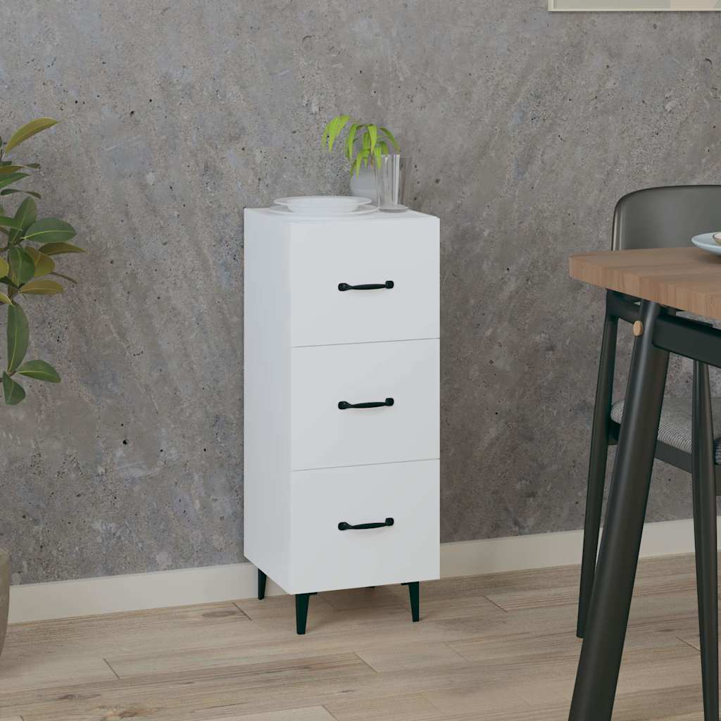 Sideboard White 34,5x34x90 cm Engineered Wood