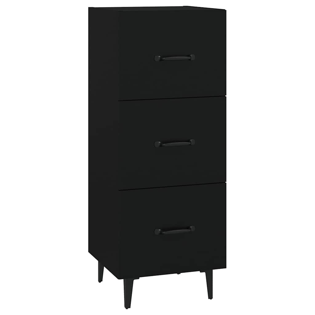 Sideboard Black 34,5x34x90 cm Engineered Wood